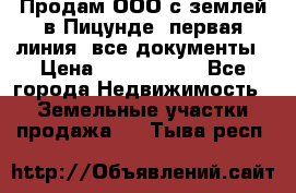 Продам ООО с землей в Пицунде, первая линия, все документы › Цена ­ 9 000 000 - Все города Недвижимость » Земельные участки продажа   . Тыва респ.